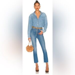 MOTHER JEANS Pixie Dazzler‎ Ankle Fray Beginners Luck size 26 buttons fly medium